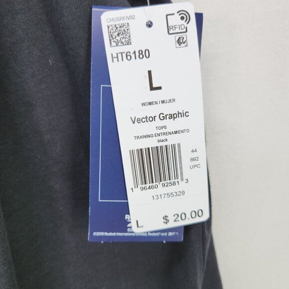 Reebok Womens Tank Top Size Large Black Performance Training Racerback Top - Picture 9 of 12